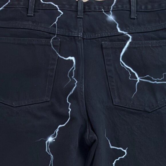 🖤 GEORGE Heavy-Duty Black Jeans – Custom Airbrushed, Size 40 🖤 - Picture 6 of 6
